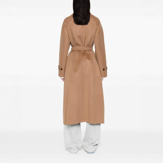 Damen Wickelmantel aus Wollmix mit Taillengürtel und Oversize-Schulter Shop Nory