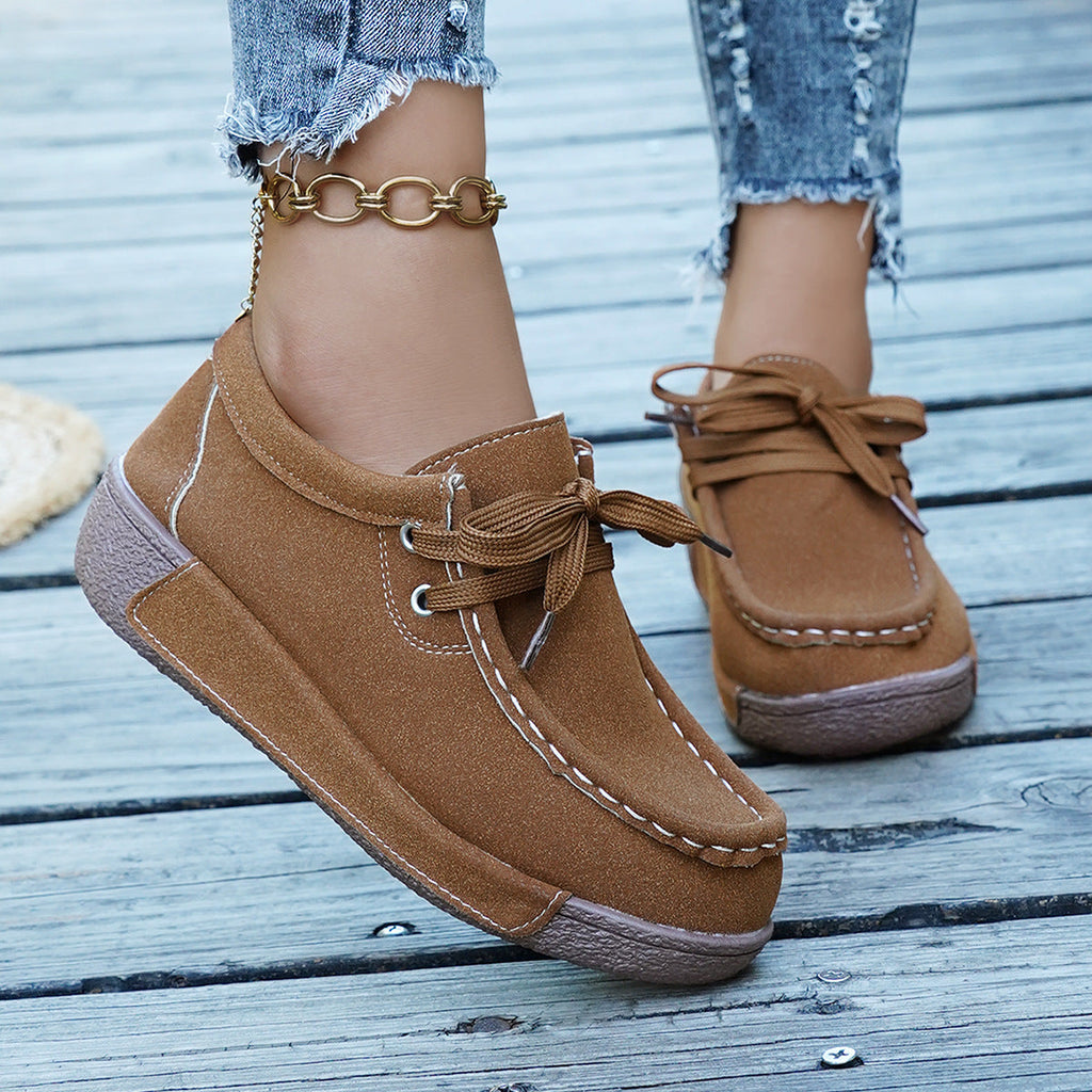 Damen komfortable Sneaker mit weichem Obermaterial und rutschfester Sohle