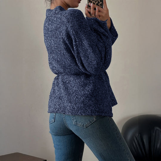 Damen nan oversize Bouclé-Strickjacke mit Taillengürtel und Kimonoärmeln Shop Nory