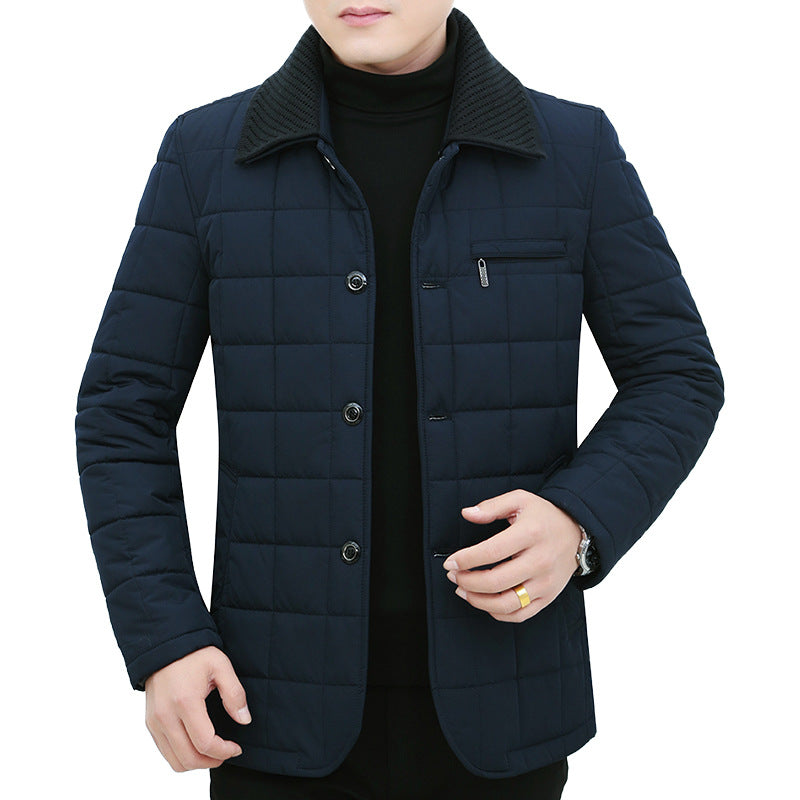 Herren Steppjacke mit Boxsteppung, Cordkragen und Brust-Reißverschlusstasche Shop Nory