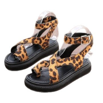 Damen Wedge-Sandalen mit verstellbarem Riemendesign und komfortabler Plateau-Sohle