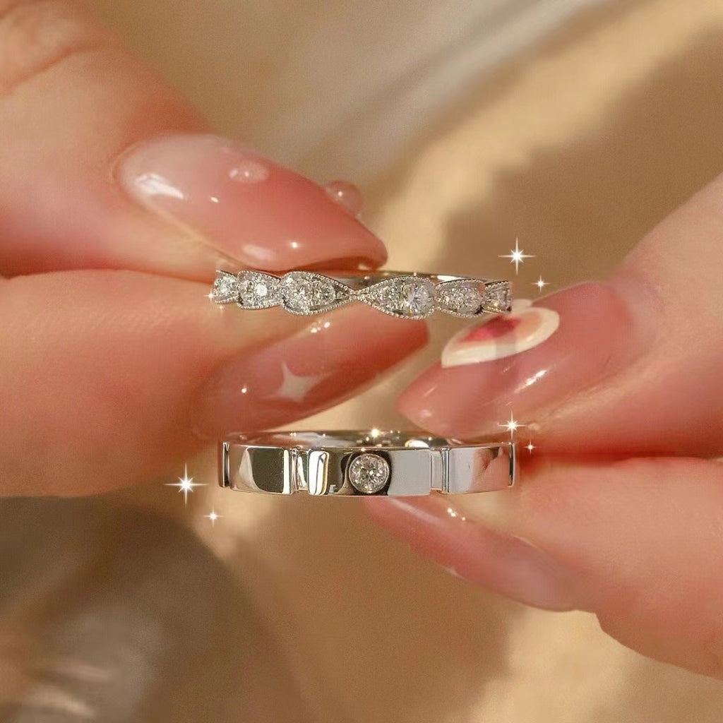 Damen Moderner Schmuckring mit elegantem Design und funkelndem Akzent Shop Nory
