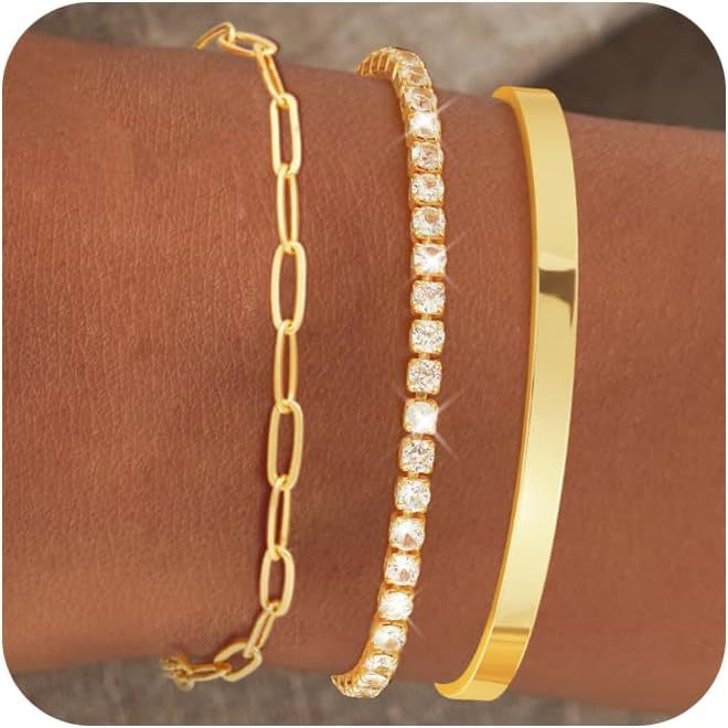 Damen Armreif und Kettenarmband Set Shop Nory