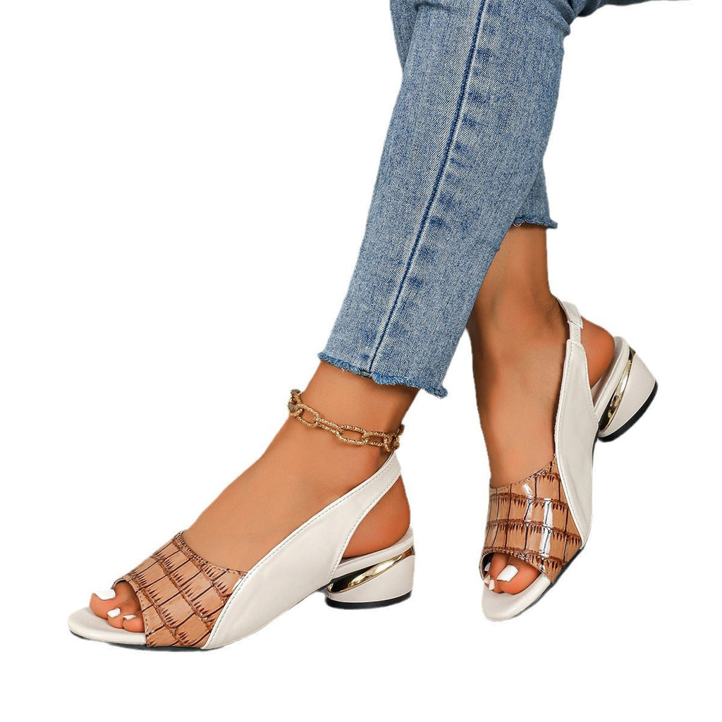 Damen Sling-Pumps mit elegantem Metallic-Detail