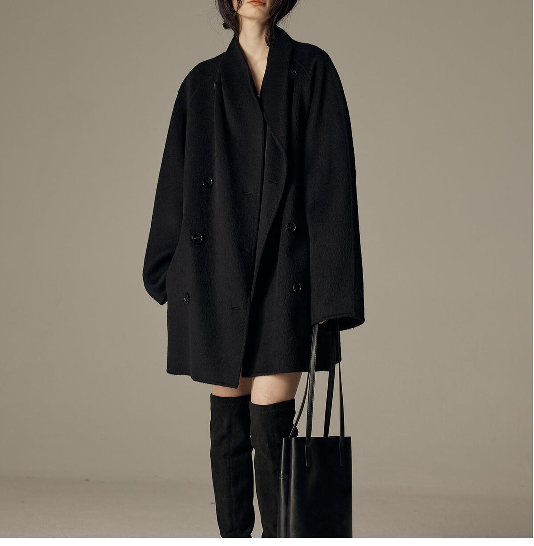Damen Modische Oversized Wool-Mantel Shop Nory