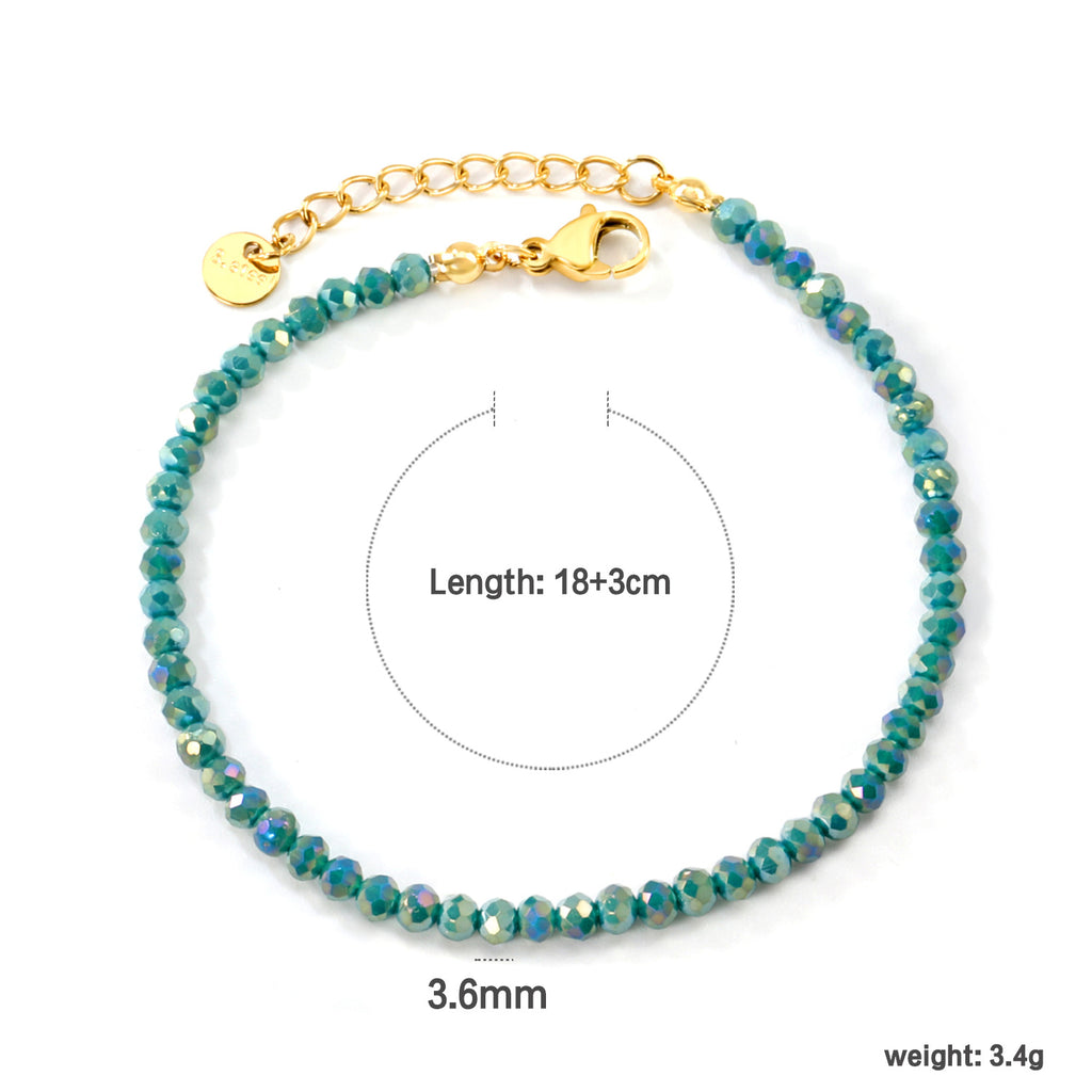 Damen Armband mit zarten, facettierten Kristallperlen Shop Nory
