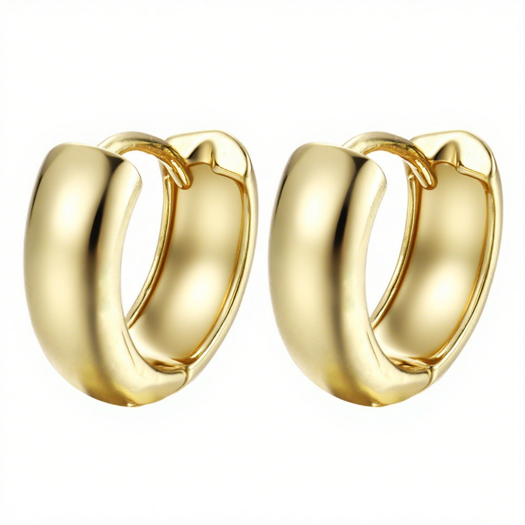 Damen goldene Ohrstecker im eleganten geschwungenen Design Shop Nory