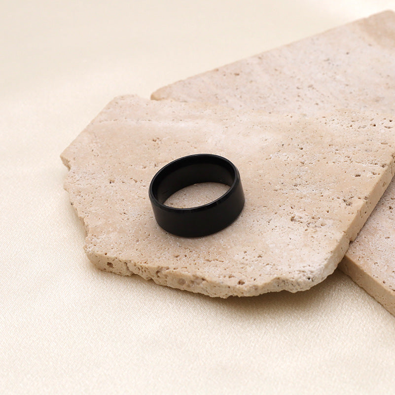 Herren Moderner, mattierter Edelstahlring Shop Nory