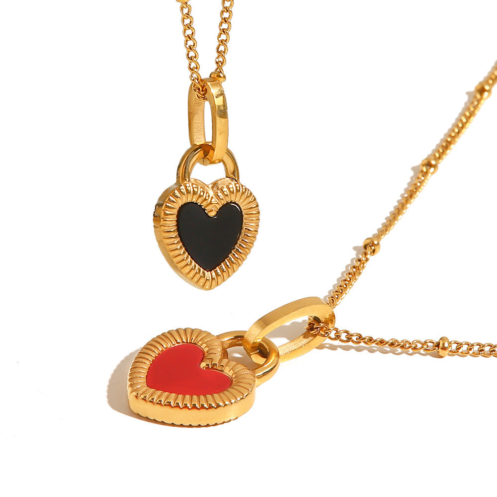 Damen Halskette mit herzförmigem Anhänger und eleganten Zirkonia-Akzenten Shop Nory