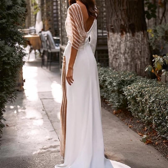 Damen Eleganter Jumpsuit mit asymmetrischem Schnitt und funkelnden Akzenten