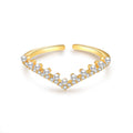 Damen eleganter und funkelnder Ring mit Perlen und Kristallen Shop Nory