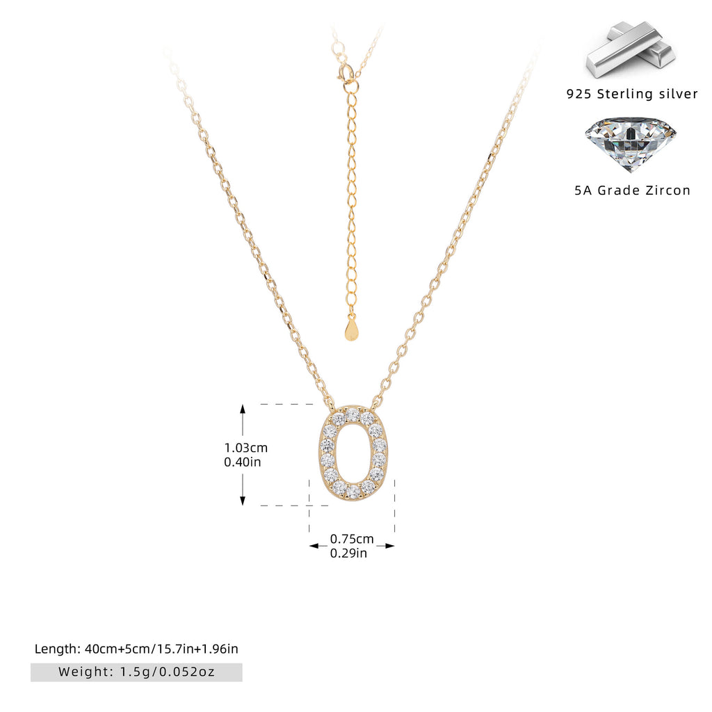 Damen Halskette mit Z-Anhänger und funkelnden Zirkonia Shop Nory