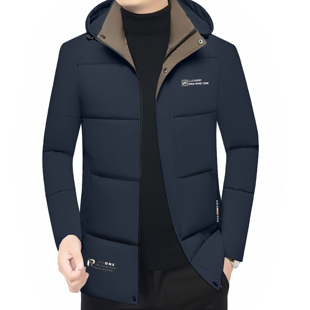 Herren Wattierte Stehkragenjacke mit wasserabweisender Oberfläche und Reißverschlusstaschen Shop Nory