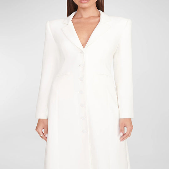 Damen Abendliches Maxikleid‑Blazer mit schlanker Silhouette, Korsettnaht und elegantem Frontschlitz Shop Nory