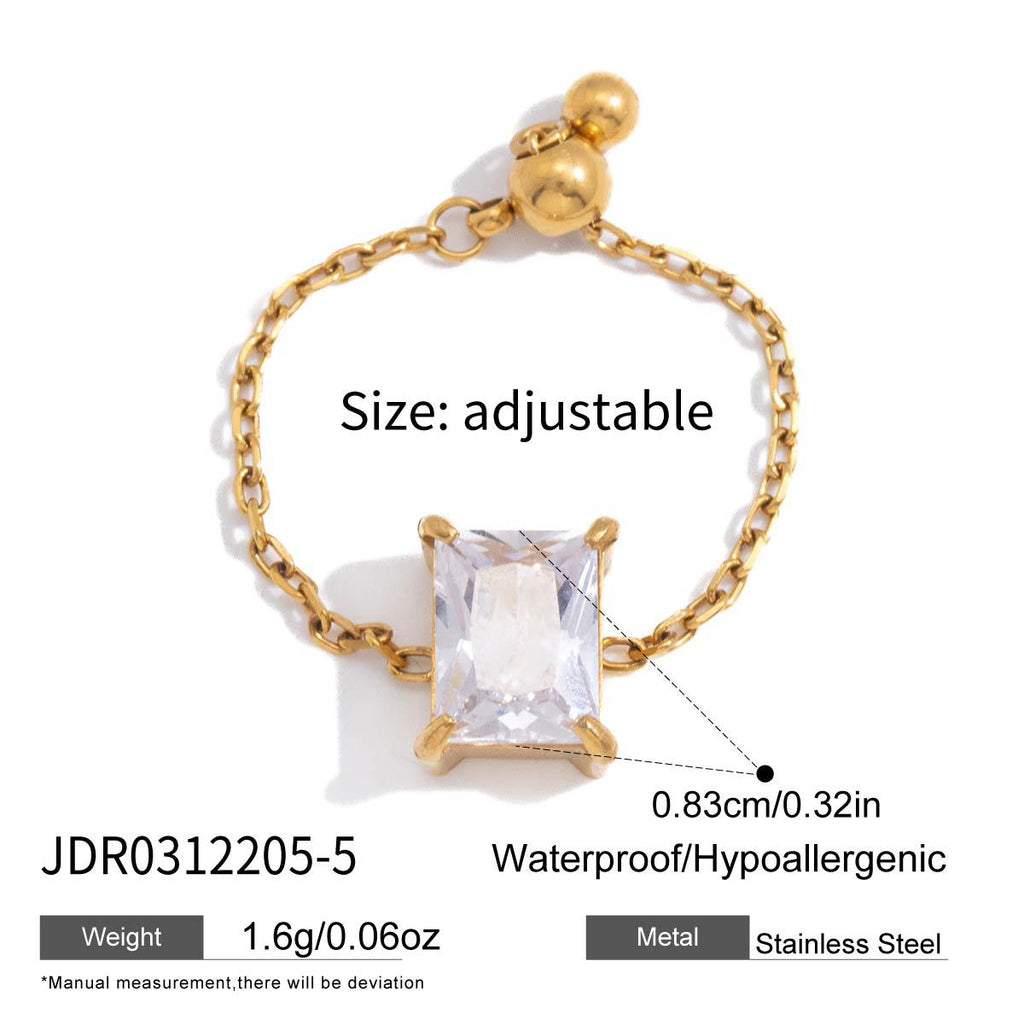 Damen Armband aus hypoallergenem Edelstahl mit funkelndem tropfenförmigem Kristall Shop Nory