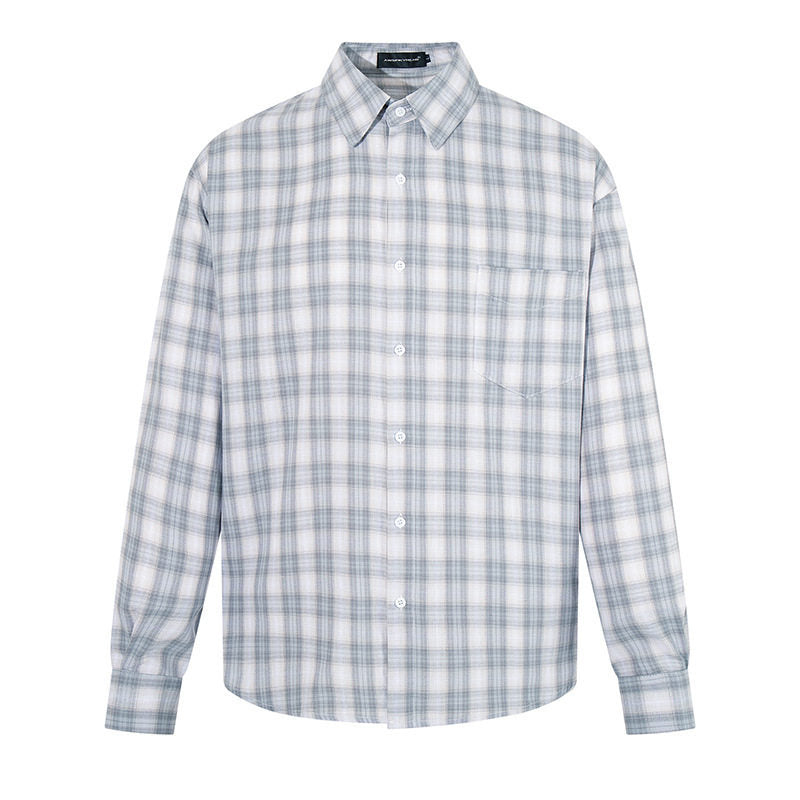 Herren Legeres Oversize-Hemd mit Karomuster, klassischem Hemdkragen und Brusttasche Shop Nory