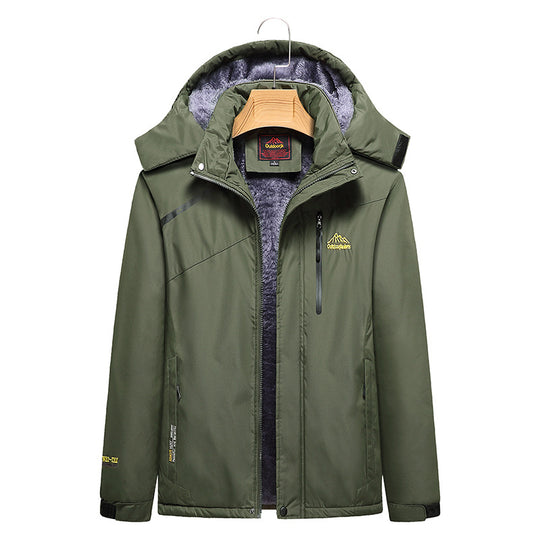 Damen Wattierte Winterjacke mit Fleece‑Innenfutter, abnehmbarer Kapuze und wasserdichter Softshell-Außenlage Shop Nory