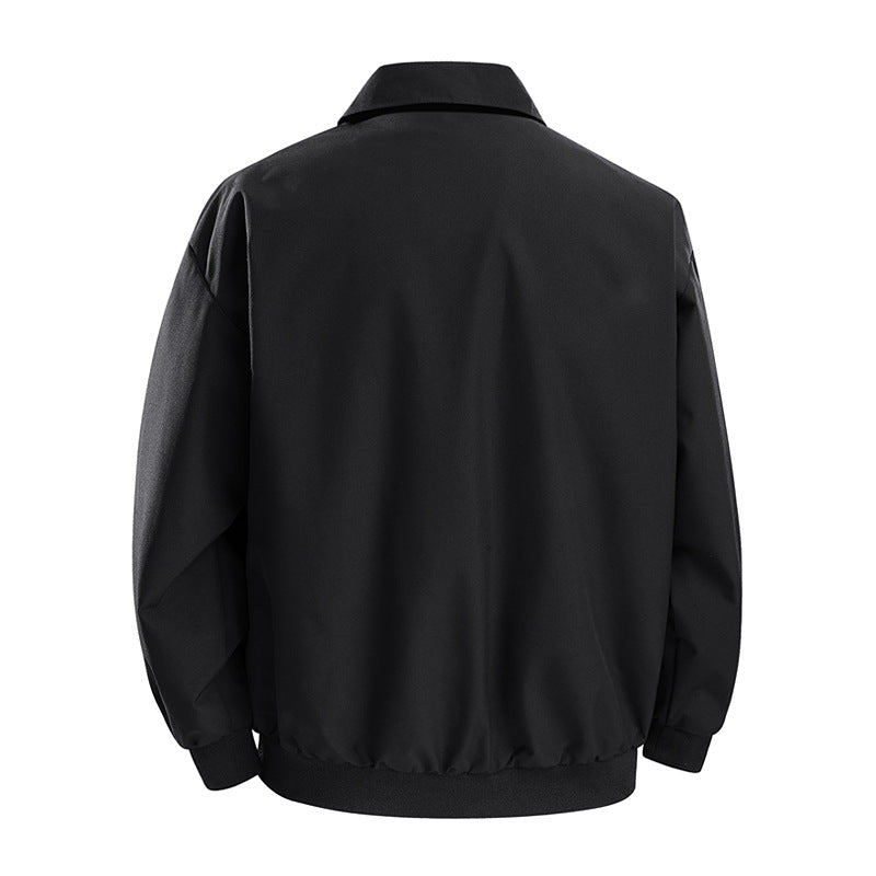 Herren Oversize-Utility-Coachjacke mit Reißverschluss, Druckknopfleiste und elastischen Bündchen Shop Nory