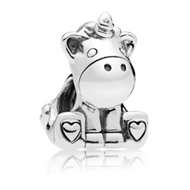 Facettierter Kristall-Charme Perlenanhänger Für Charm-Armband mit Zirkonia-Einfassung