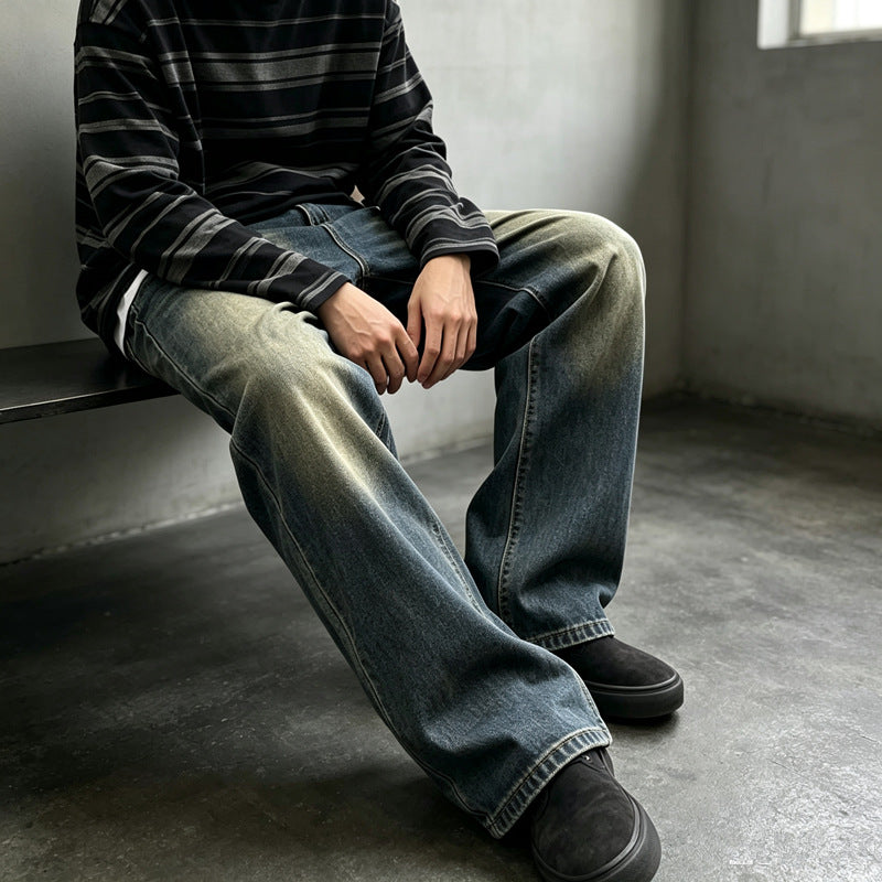 Herren Bequeme Schnitt Jeans im Used-Look Shop Nory