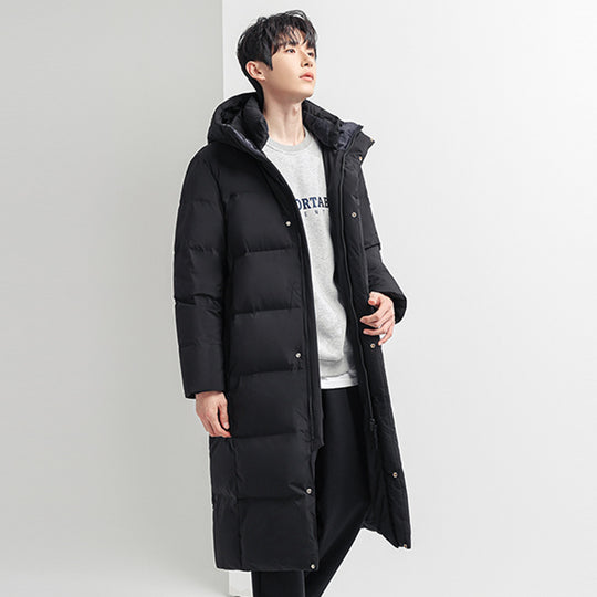 Herren Lange Steppjacke mit Kapuze Shop Nory 1787978142