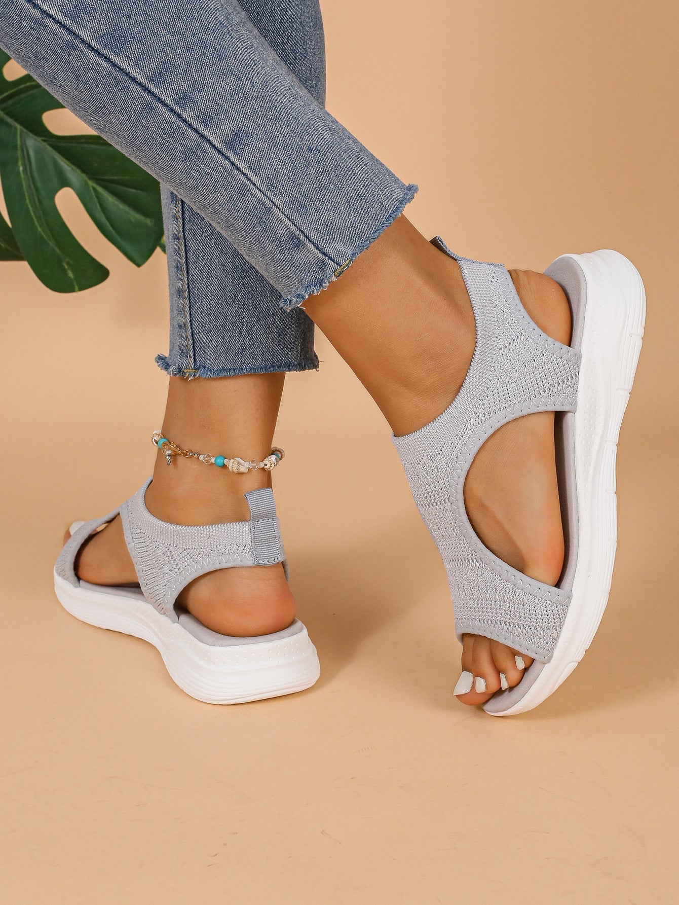 Damen Atmungsaktive Sandalen mit elastischem Tragekomfort