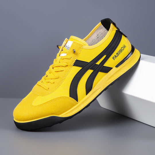 Herren Retro-leichte Low-Top Sneaker mit Canvas-Obermaterial und Wildleder-Overlays Shop Nory