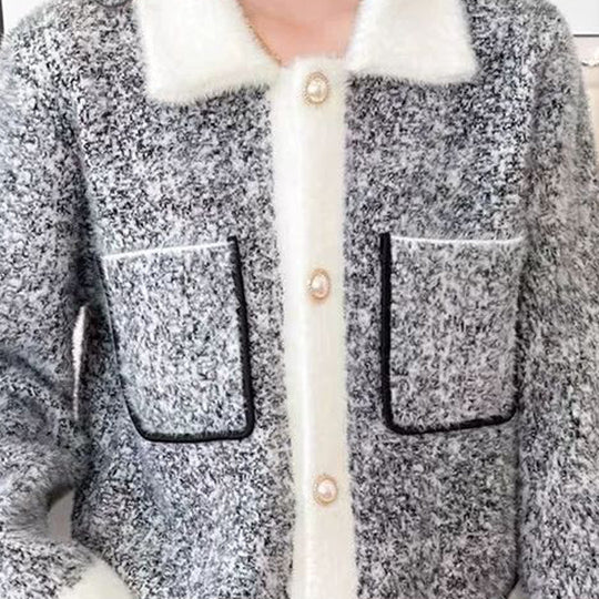 Damen Kuschelige Strickjacke mit Taschen Shop Nory