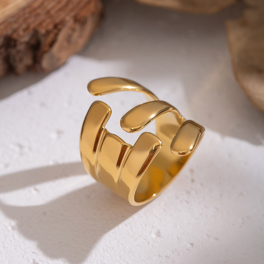 Damen modischer Edelstahlring mit hypoallergener Beschichtung Shop Nory