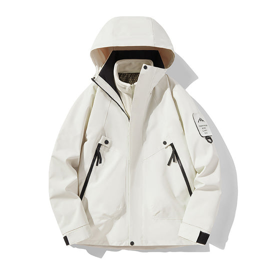 Unisex Wasserdichte, atmungsaktive Hardshell-Outdoorjacke mit Kapuze Shop Nory
