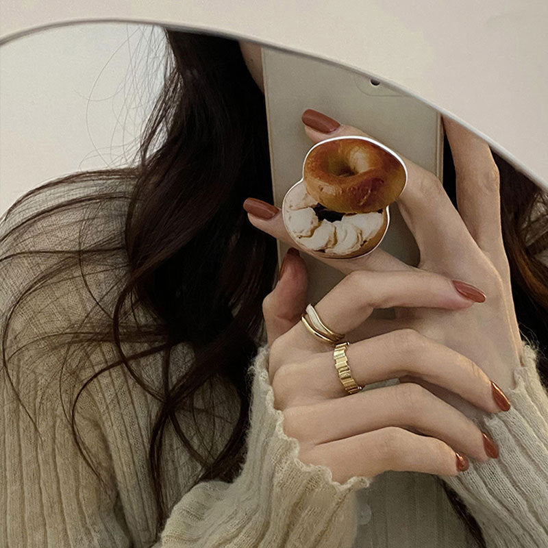 Damenring mit geschwungenem Design und elegantem doppelten Band Shop Nory