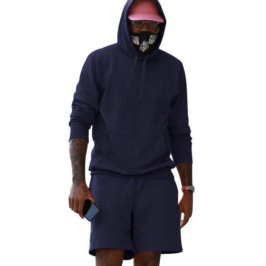 Herren Hoodie-Shorts-Set mit Kängurutasche