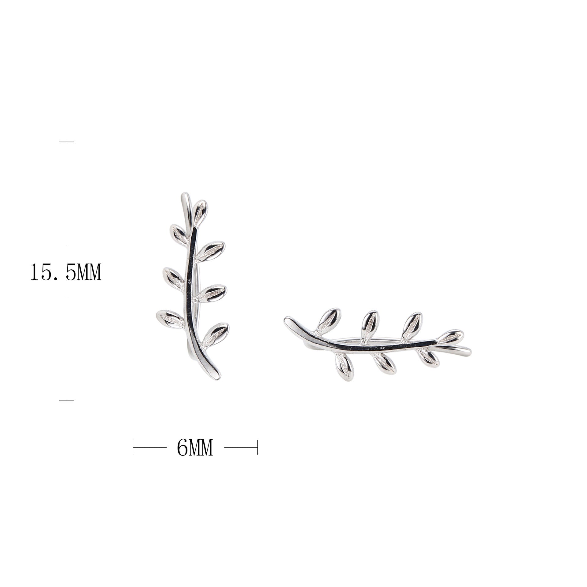 Damen Ohrstecker im eleganten Pflanzenmotiv Shop Nory