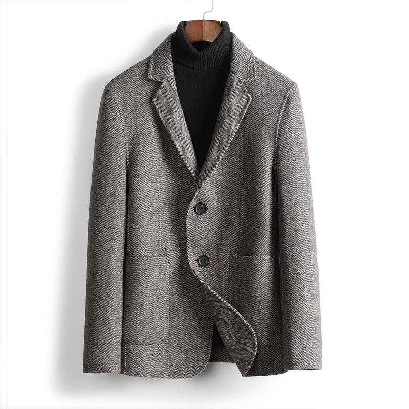 Herren Herringbone-Muster Blazer Shop Nory