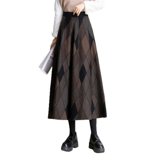 Damen Langer Karierter Maxirock Shop Nory