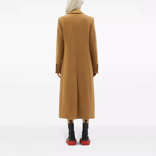 Damen Maxilanger Einreihiger Longcoat im minimalistischen Tailoring mit Pattentaschen Shop Nory