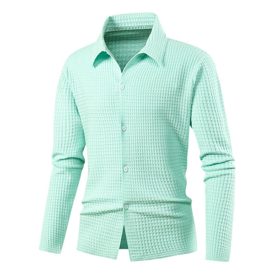 Herren Elegantes Langarmhemd mit Struktur Shop Nory