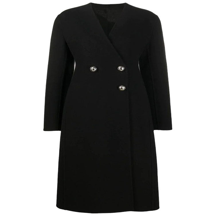 Damen Einreihiger Midimantel im Clean‑Tailoring mit dezenten Metallknöpfen und taillierter Naht Shop Nory