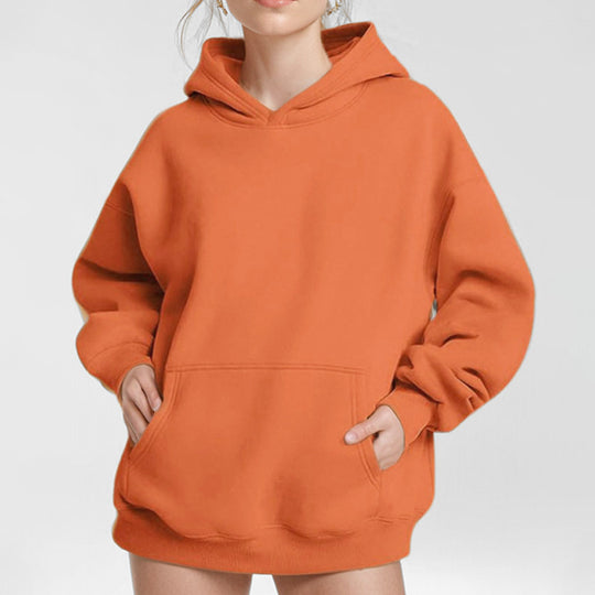 Damen nan oversized Kapuzenpullover mit Kängurutasche, French-Terry Innenfutter und überschnittener Schulter Shop Nory