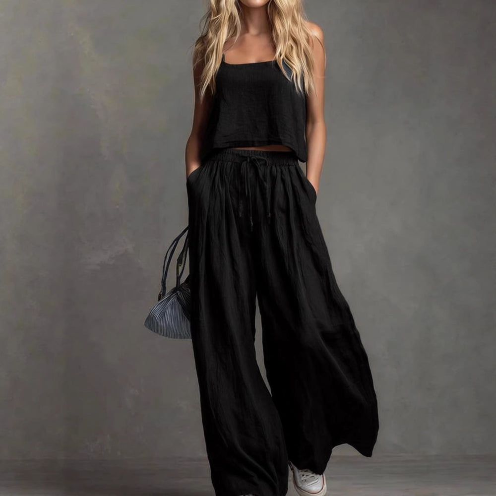 Damen Sommerliches Freizeit-Set mit weitem Oberteil und lässiger Hose