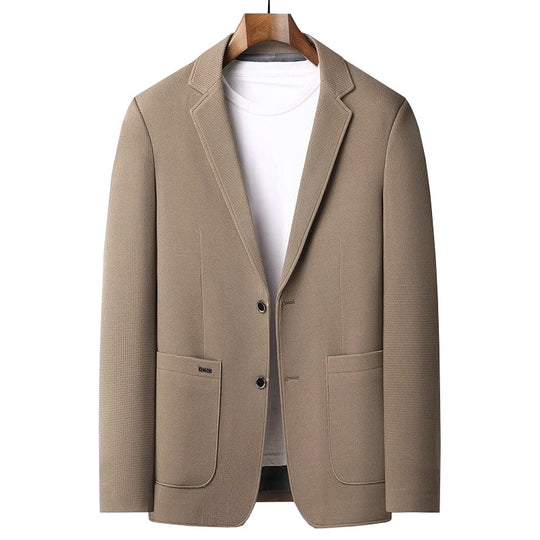 Herren Casual-Sakko mit unstrukturierter Silhouette, Waffelstruktur und aufgesetzten Taschen Shop Nory