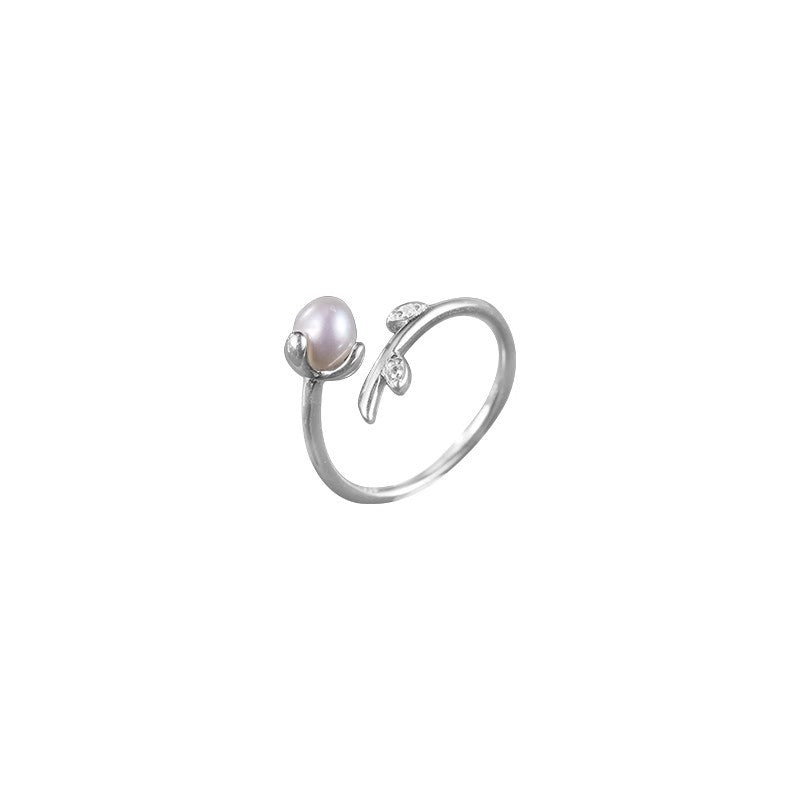 Damen Eleganter Ring mit zartem Perl- und Zirkonia-Design Shop Nory