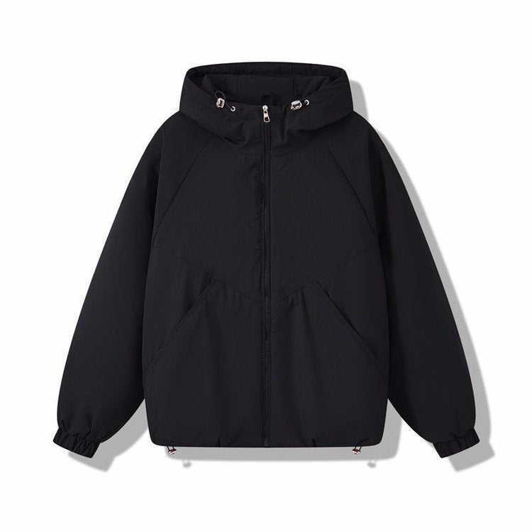Damen Leicht wattierte Kapuzenjacke mit Raglanärmeln, elastischen Bündchen und verstellbarem Saum Shop Nory