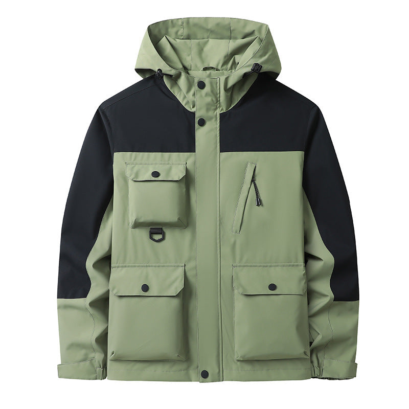 Herren Technische Utility-Fieldjacke mit Kapuze, Mehrfachtaschen und windabweisender Shell Shop Nory