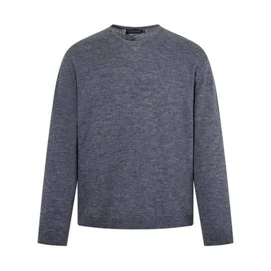 Herren Feinstrickpullover mit Rundhalsausschnitt, lockerer Passform und geripptem Saum Shop Nory