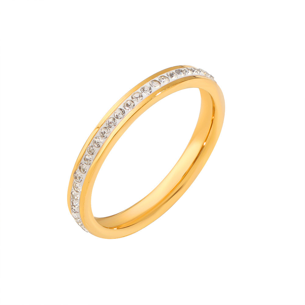 Damen klassischer Ring mit funkelnden Zirkonia-Steinen Shop Nory