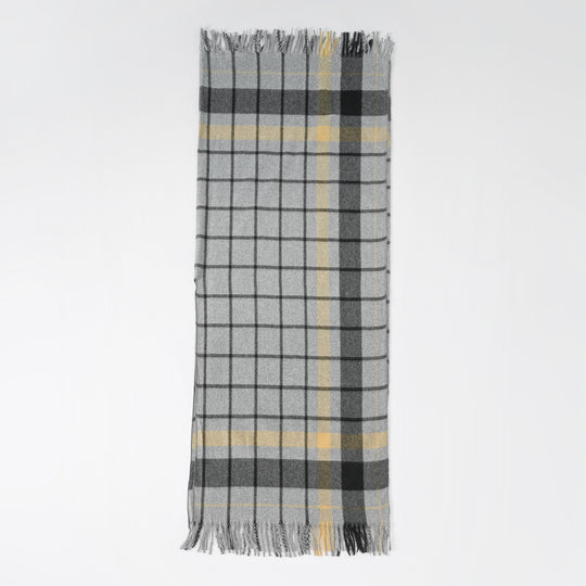 Damen Weicher Wollmix-Überwurfponcho im tartan-inspirierten Karo mit Fransen Shop Nory