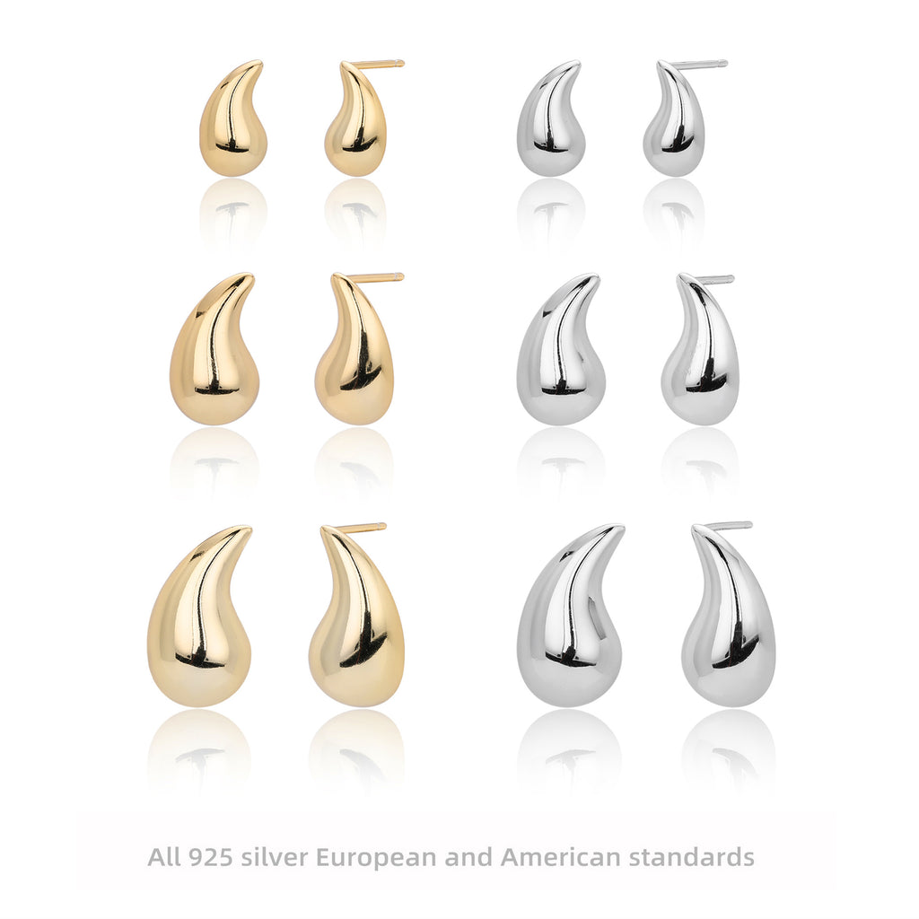 Damen Ohrhänger im zeitgenössischen Tropfen-Design aus 925 Sterling Silber Shop Nory