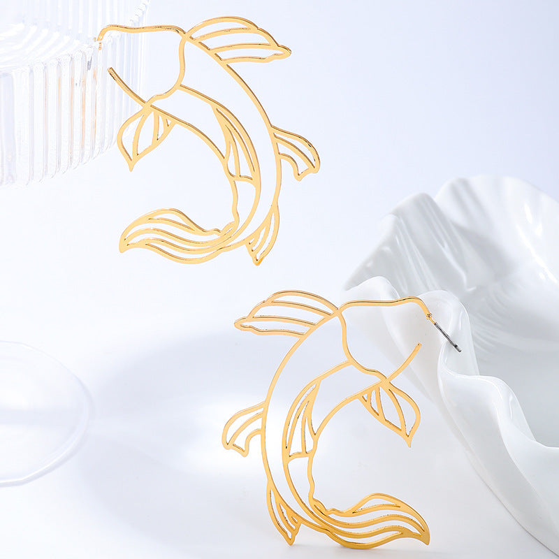 Damen Hängende Ohrringe im eleganten Koi-Fisch-Design Shop Nory
