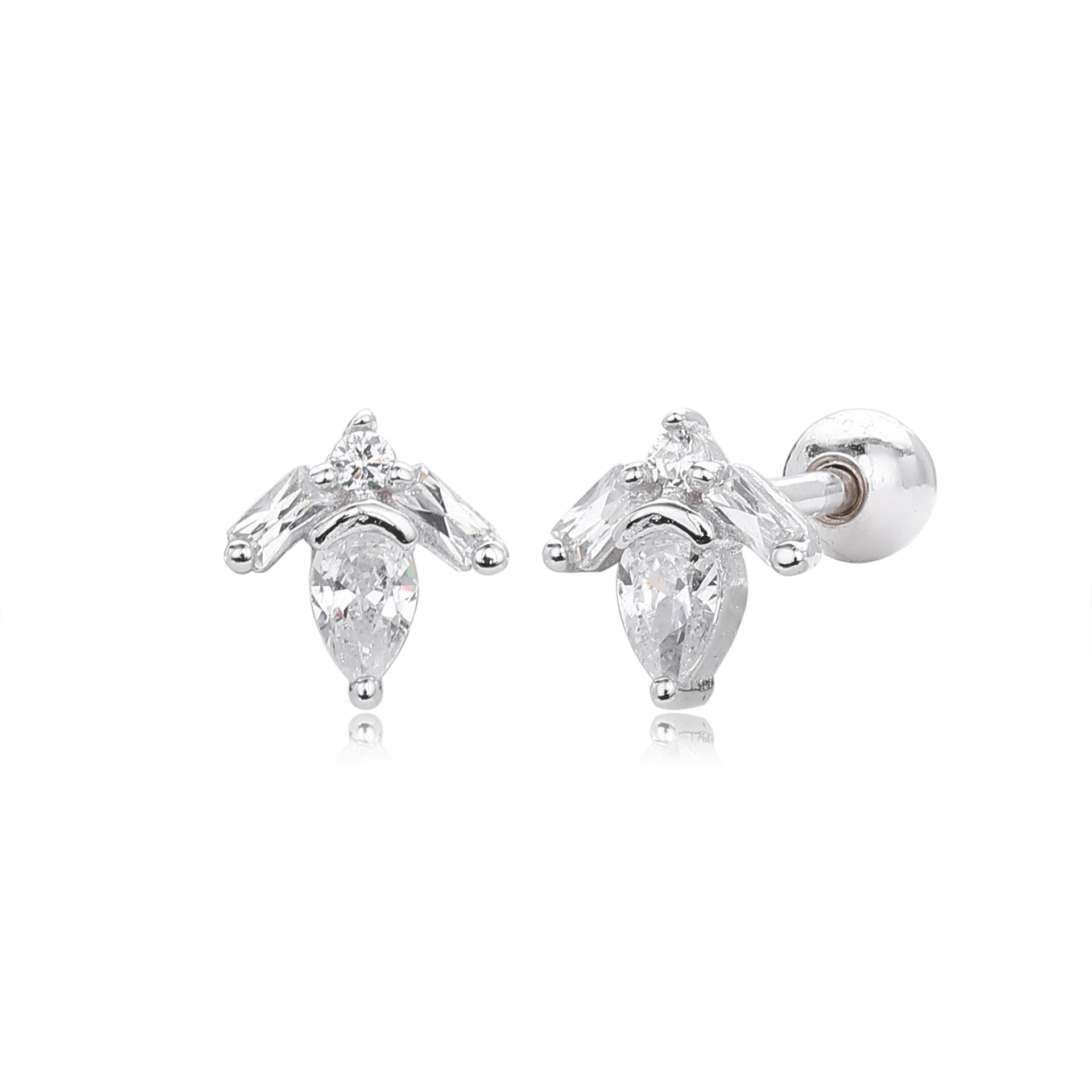 Damen Ohrstecker mit funkelndem Zirkon-Besatz und elegantem Design Shop Nory